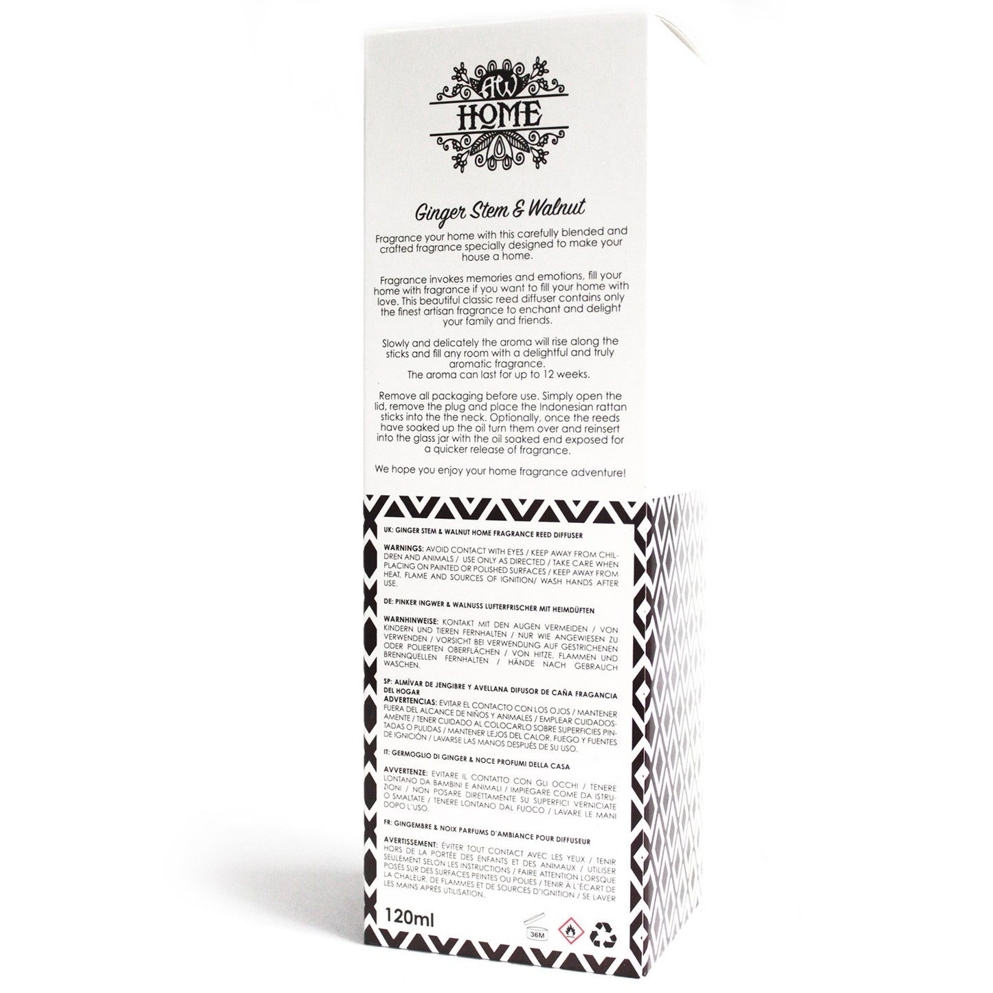 120ml Ginger Stem & Walnut Reed Diffuser