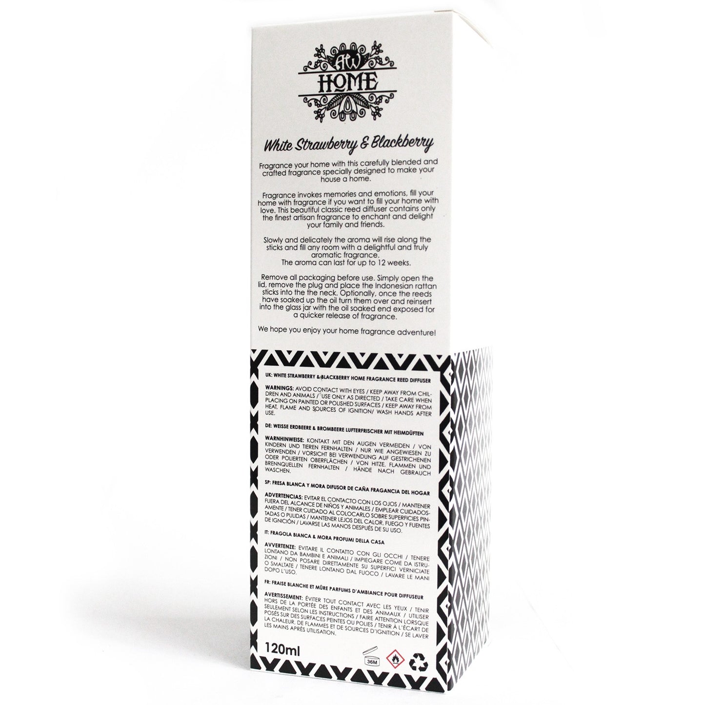 120ml White Strawberry & Blackberry Reed Diffuser