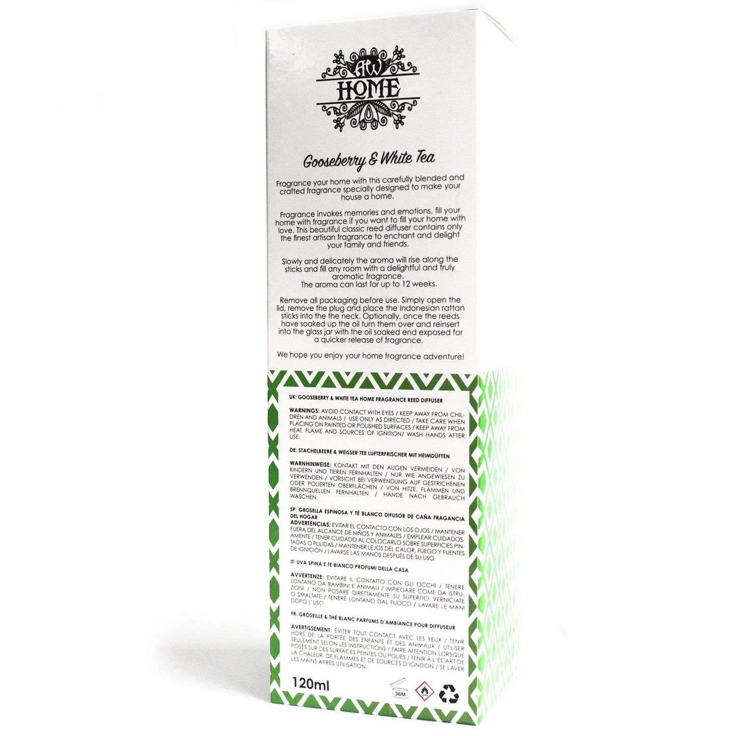 120ml Gooseberry & White Tea Reed Diffuser