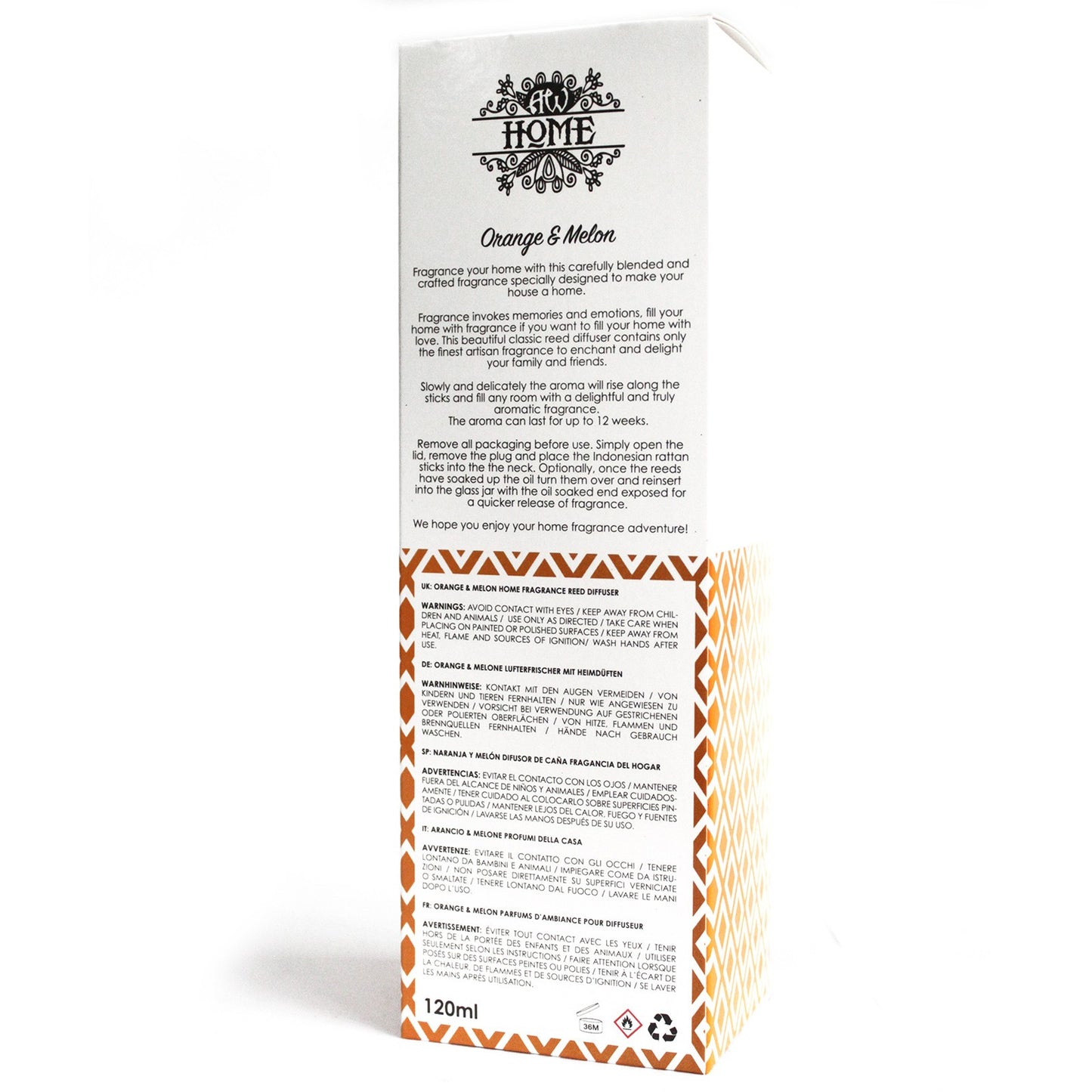 120ml Orange & Melon Reed Diffuser