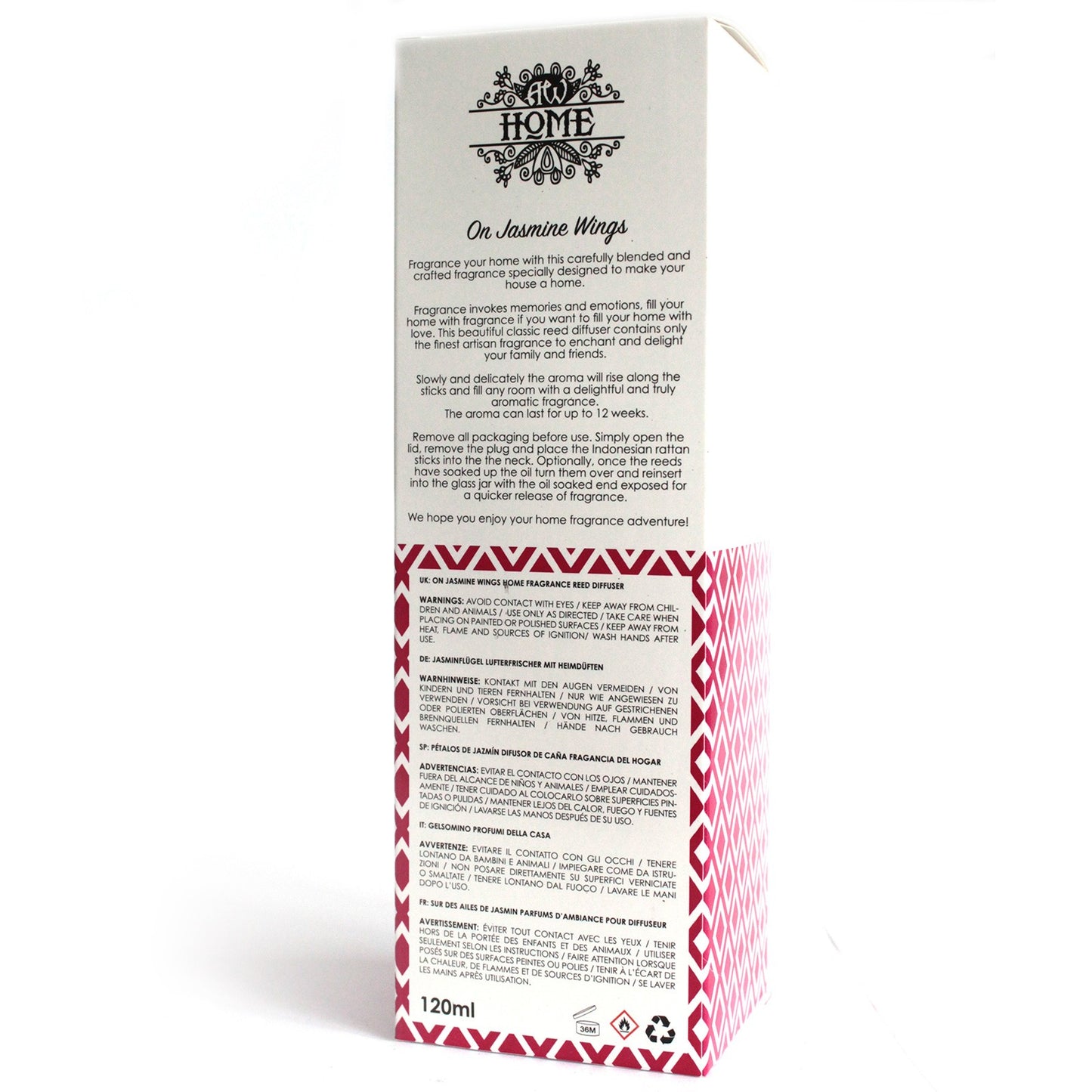 120ml On Jasmine Wings Reed Diffuser