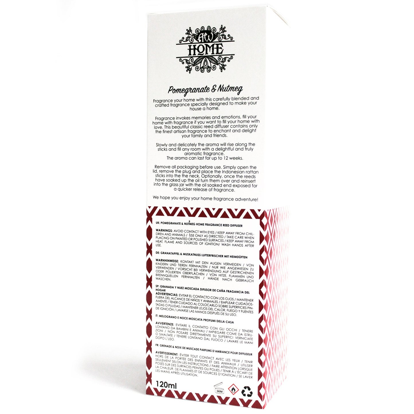 120ml Pomegranate & Nutmeg Reed Diffuser