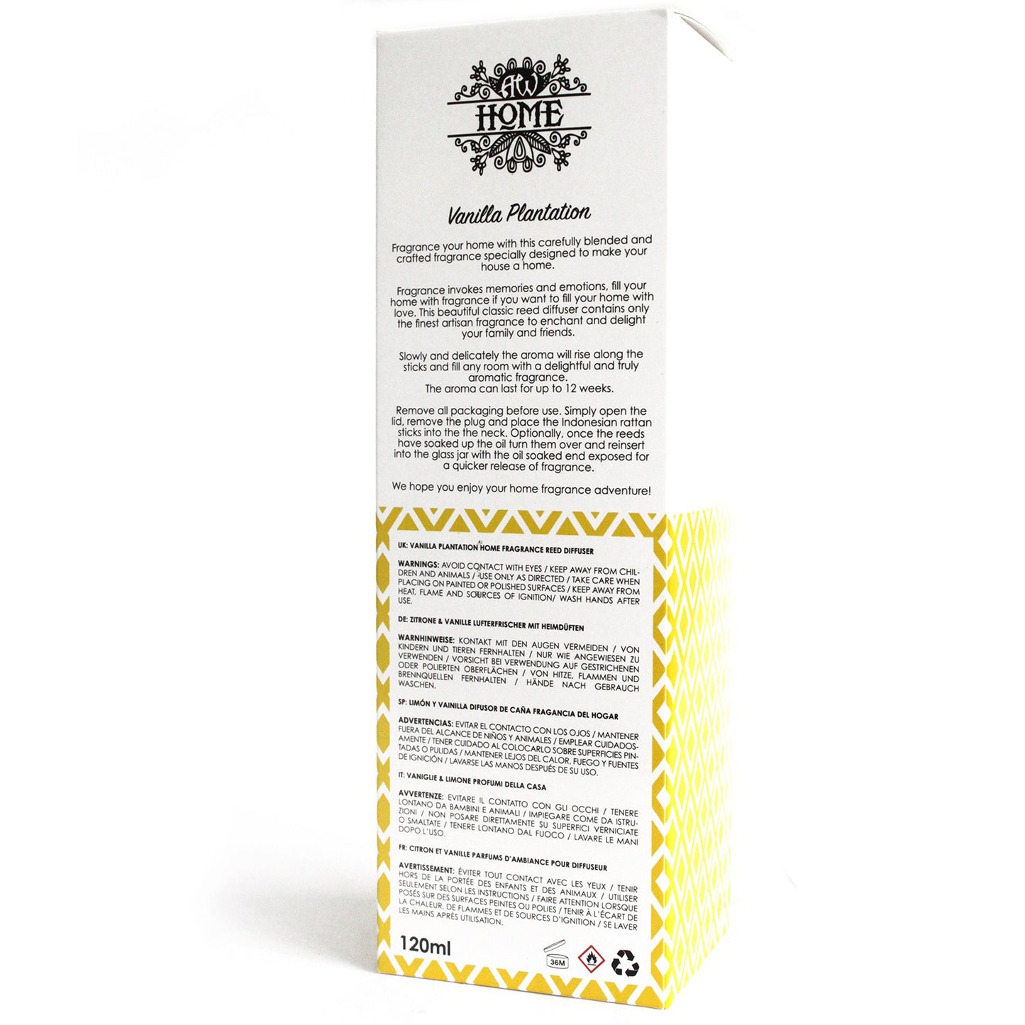 120ml Vanilla Plantation Reed Diffuser