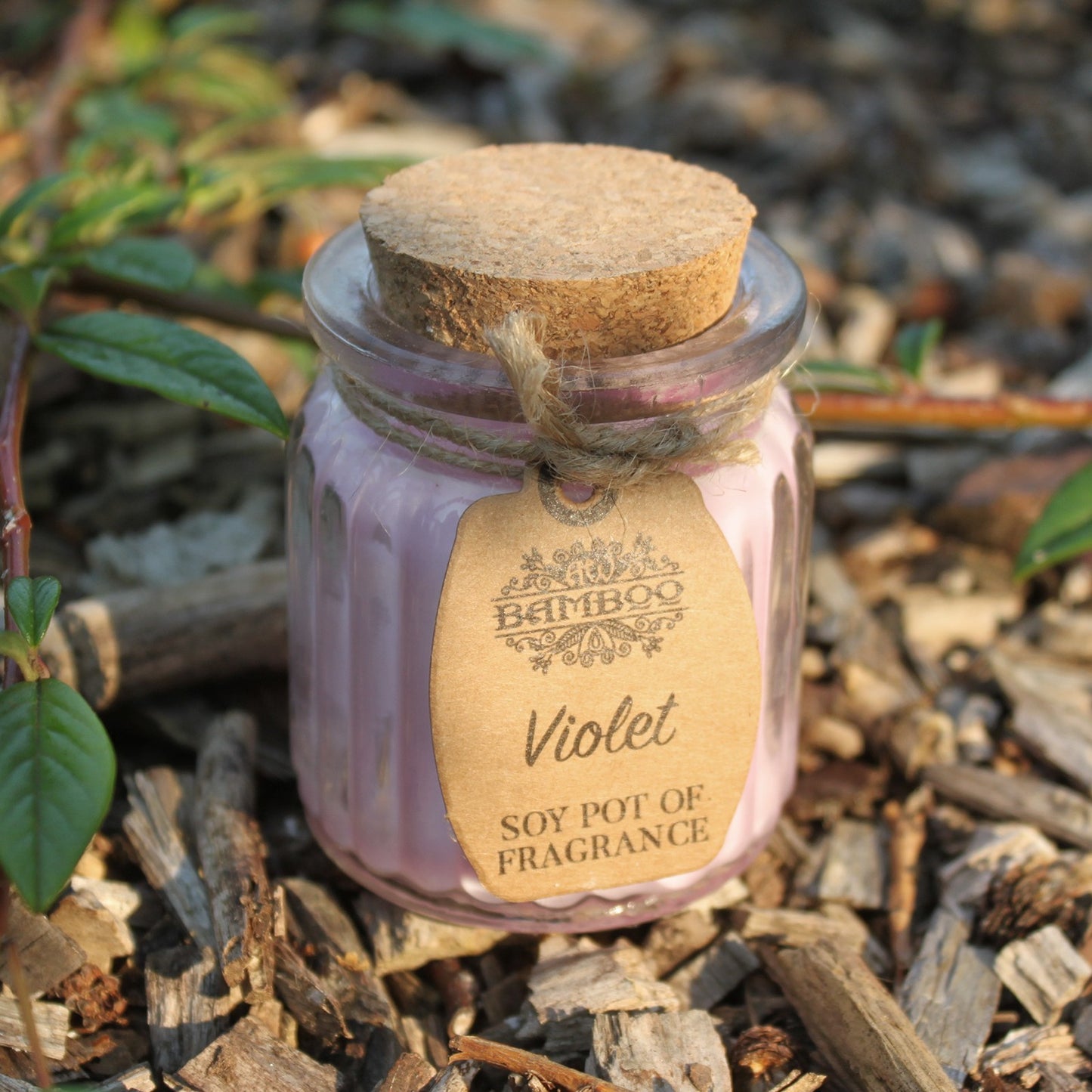 Violet Soy Pot Candle x2